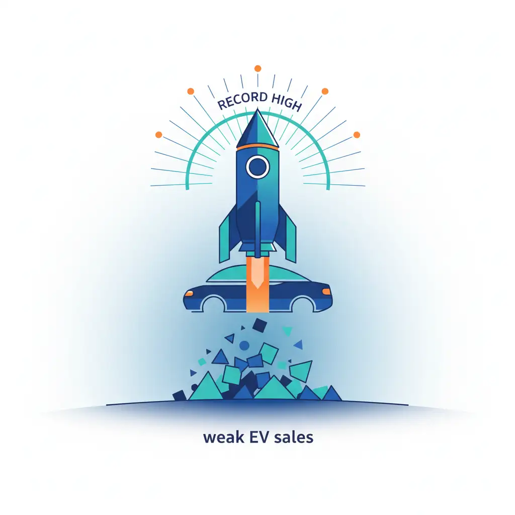 Tesla-Aktie auf Rekordhoch: Robotaxi-Hype überstrahlt schwache EV-Verkäufe