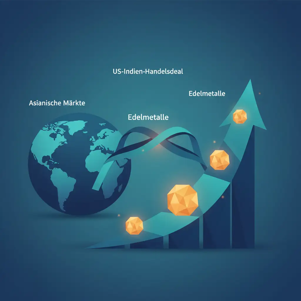 Asiatische Märkte und Edelmetalle erholen sich nach US-Indien-Handelsdeal