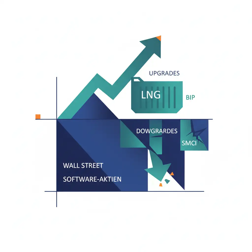 Wall Street: Analysten-Upgrades für BIP und LNG, Downgrades für SMCI und Software-Aktien