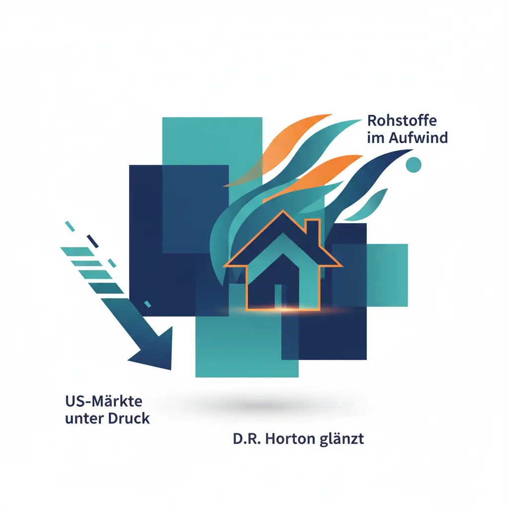 US-Märkte unter Druck, D.R. Horton glänzt, Rohstoffe im Aufwind