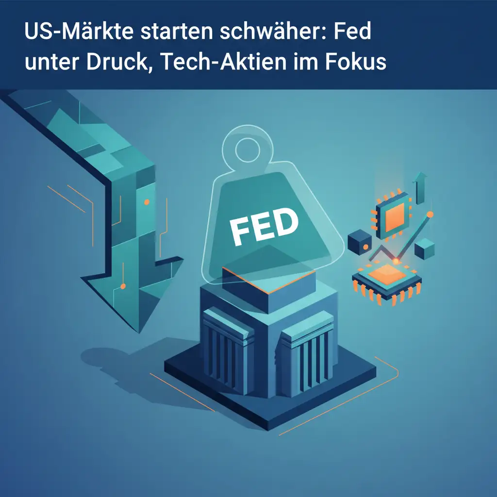 US-Märkte starten schwächer: Fed unter Druck, Tech-Aktien im Fokus