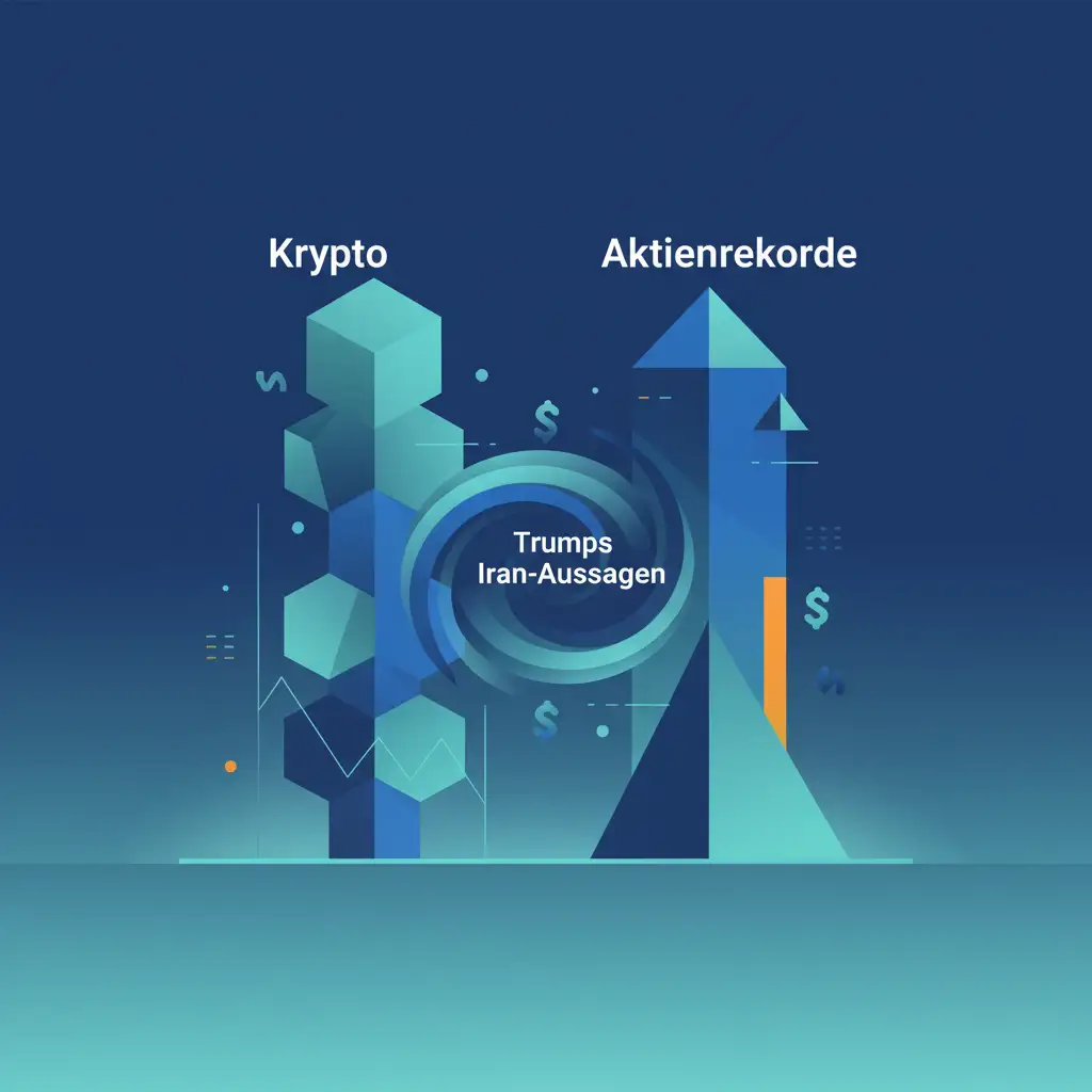 Krypto-Konsolidierung trifft Aktienrekorde: Trumps Iran-Aussagen bewegen Märkte