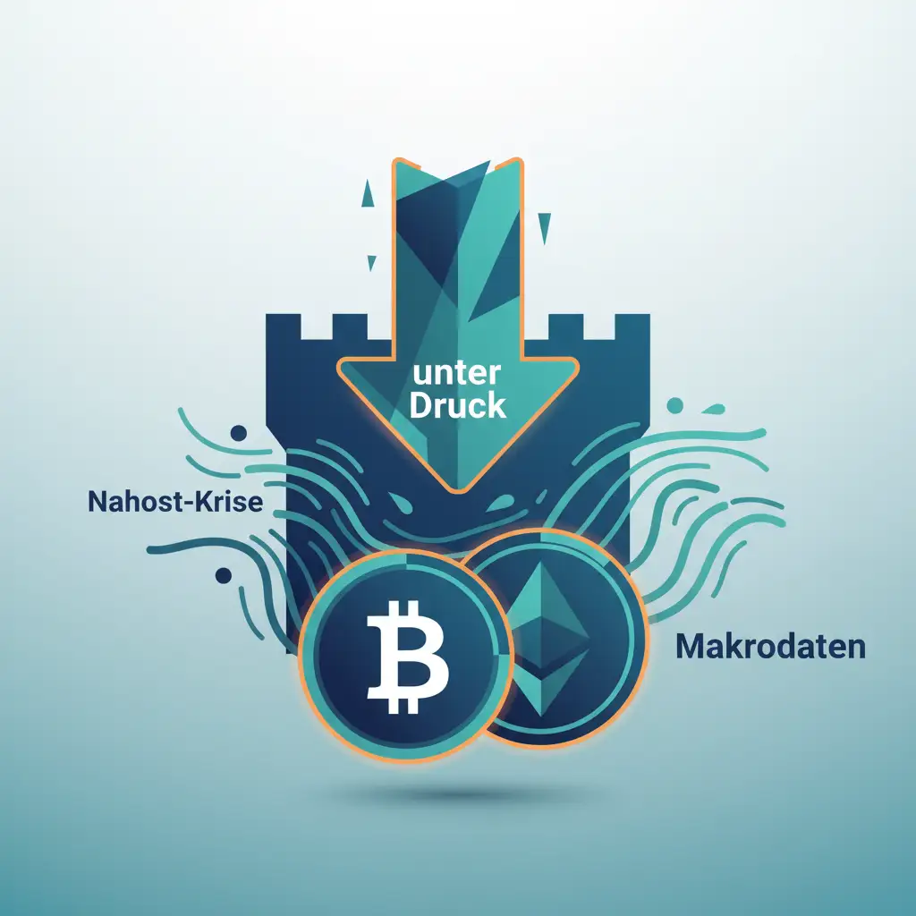 Kryptomarkt unter Druck: Nahost-Krise und Makrodaten belasten Bitcoin und Ethereum