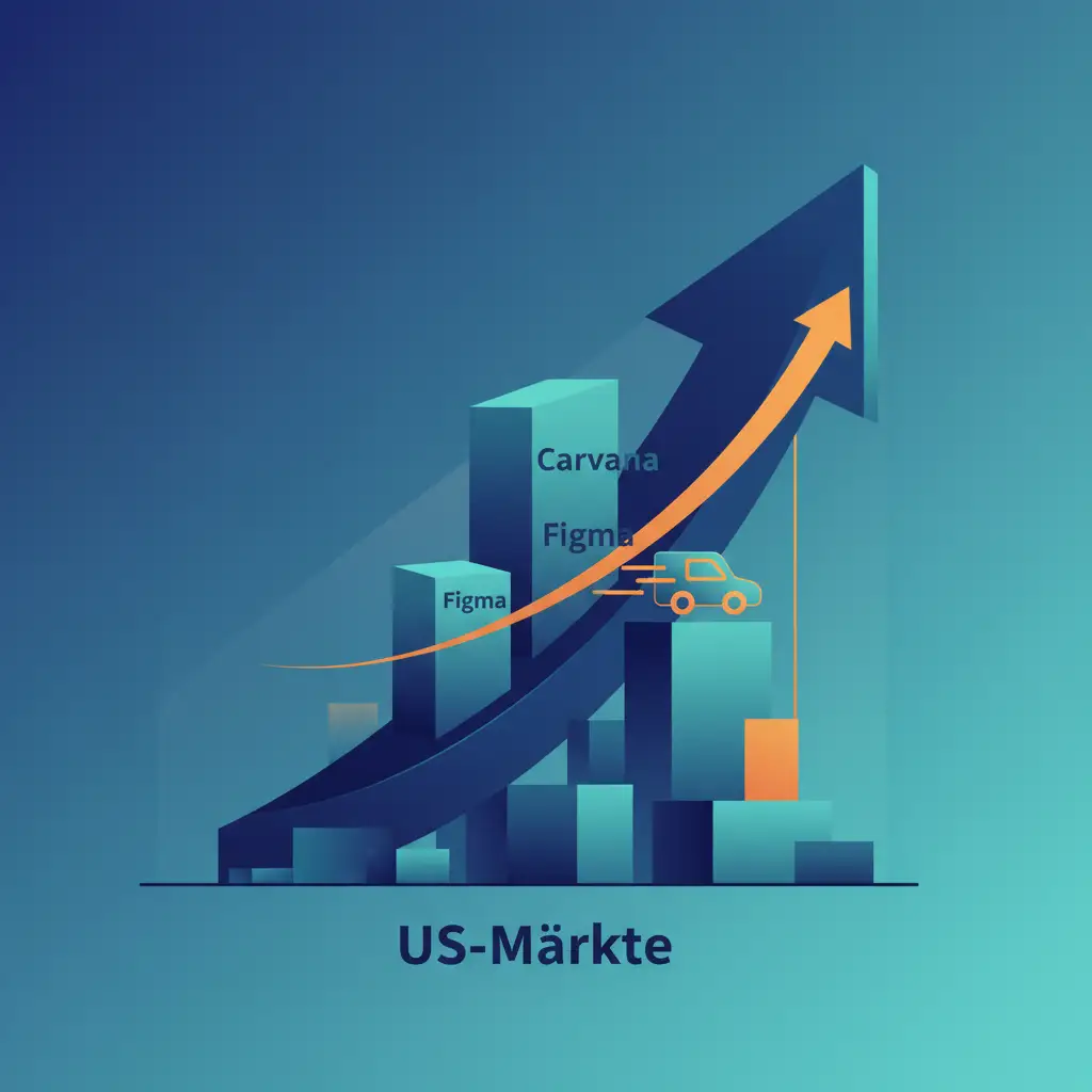 US-Märkte schließen höher: Carvana, Figma, DoorDash im Fokus der Anleger