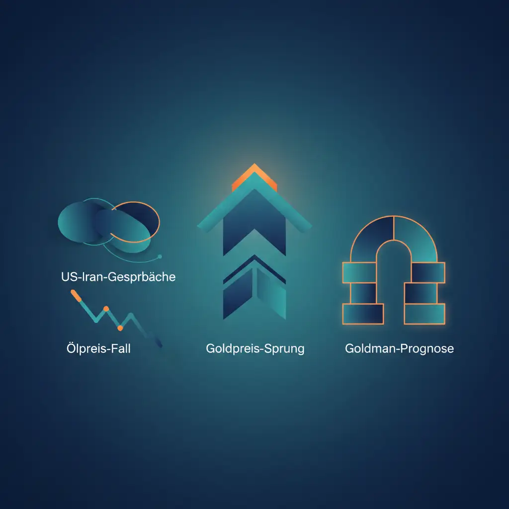 Goldpreis-Sprung: US-Iran-Gespräche, Ölpreis-Fall & Goldman-Prognose
