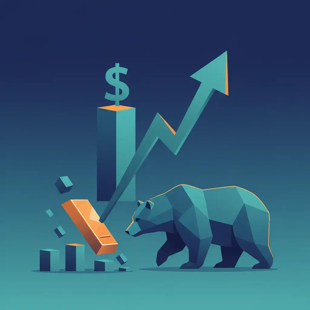 Gold im Bärenmarkt: Preise fallen weiter unter Druck von Dollar und Renditen