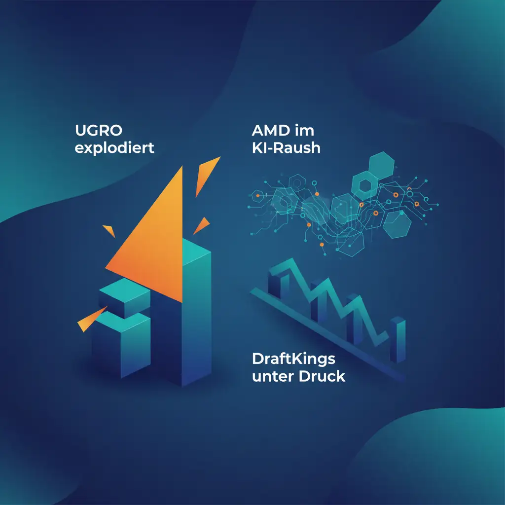 US-Aktien: UGRO explodiert, AMD im KI-Rausch, DraftKings unter Druck