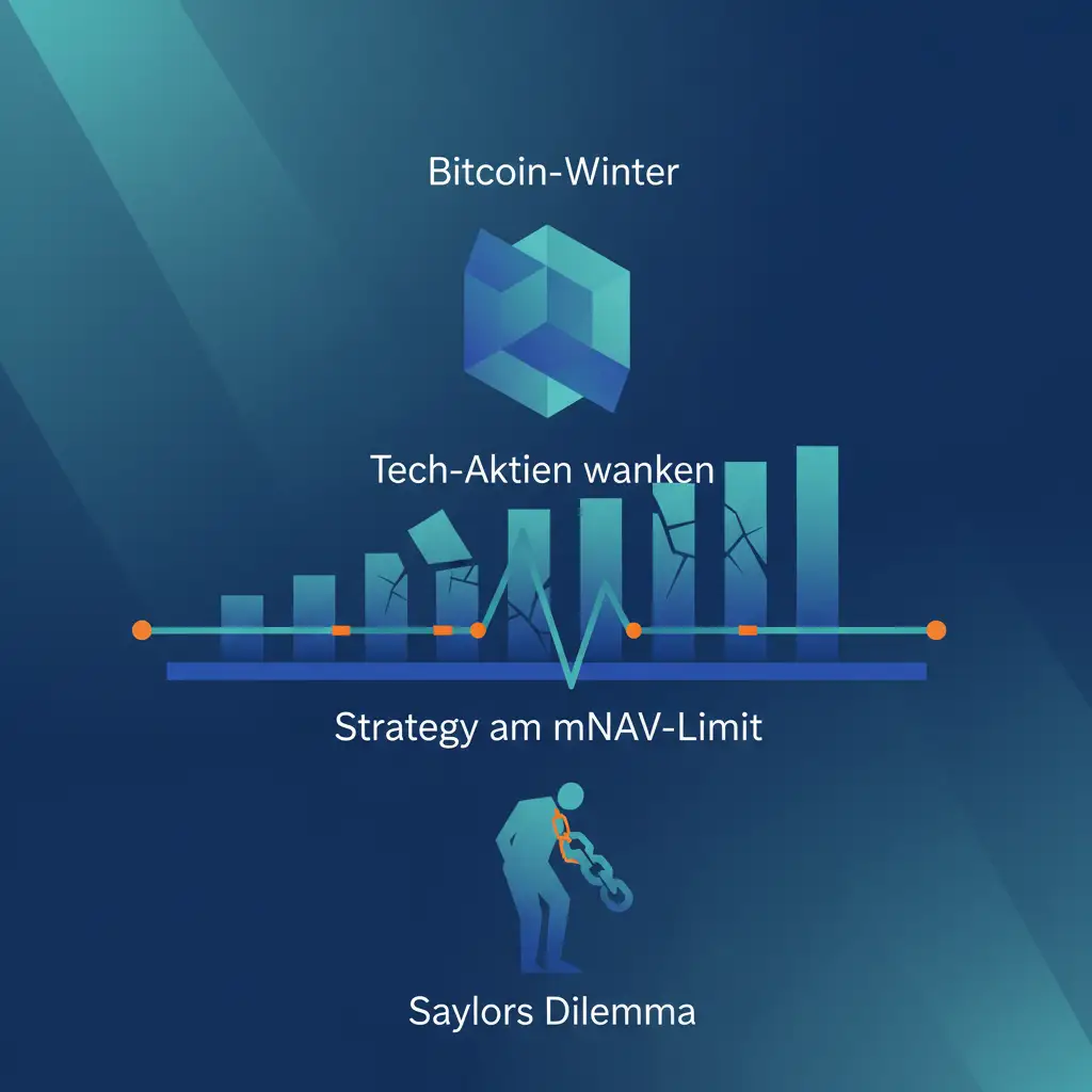 Bitcoin-Winter: Tech-Aktien wanken, Strategy am mNAV-Limit und Saylors Dilemma