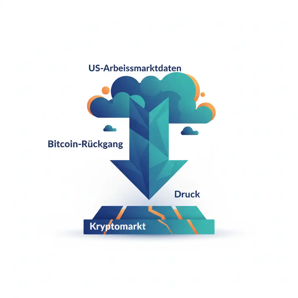 Bitcoin-Rückgang vor US-Arbeitsmarktdaten: Kryptomarkt unter Druck