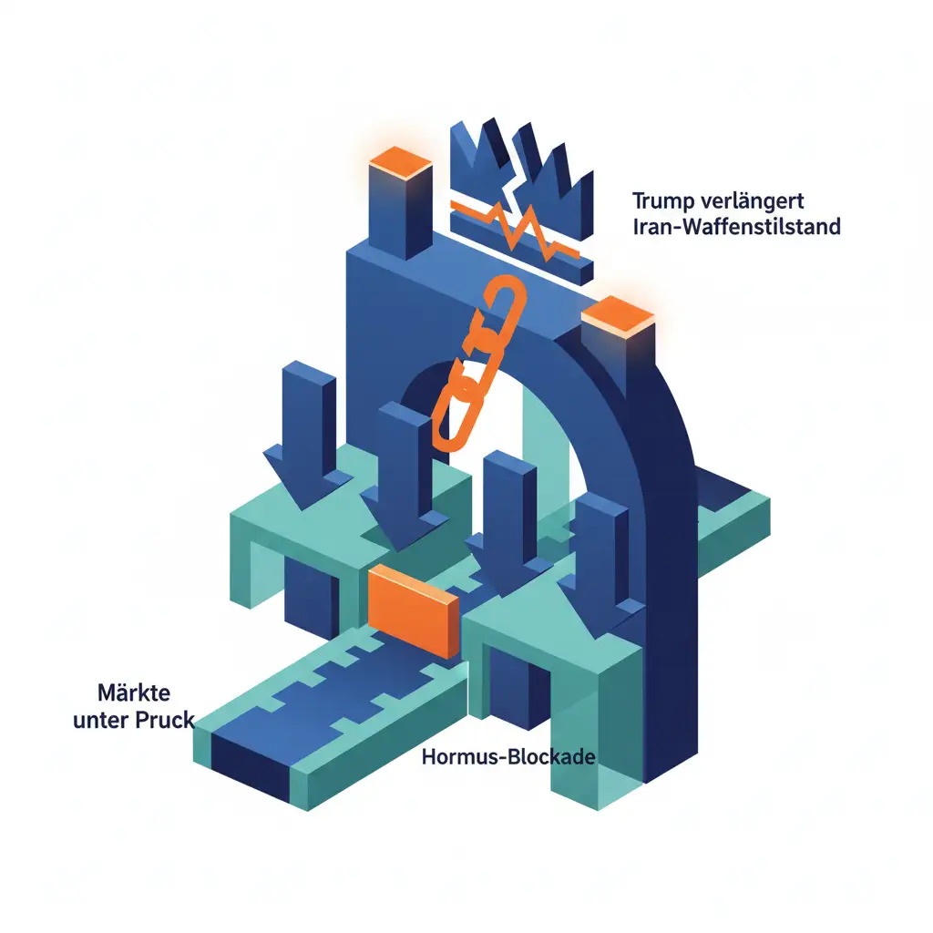 Europäische Märkte unter Druck: Trump verlängert Iran-Waffenstillstand, hält Hormus-Blockade aufrecht