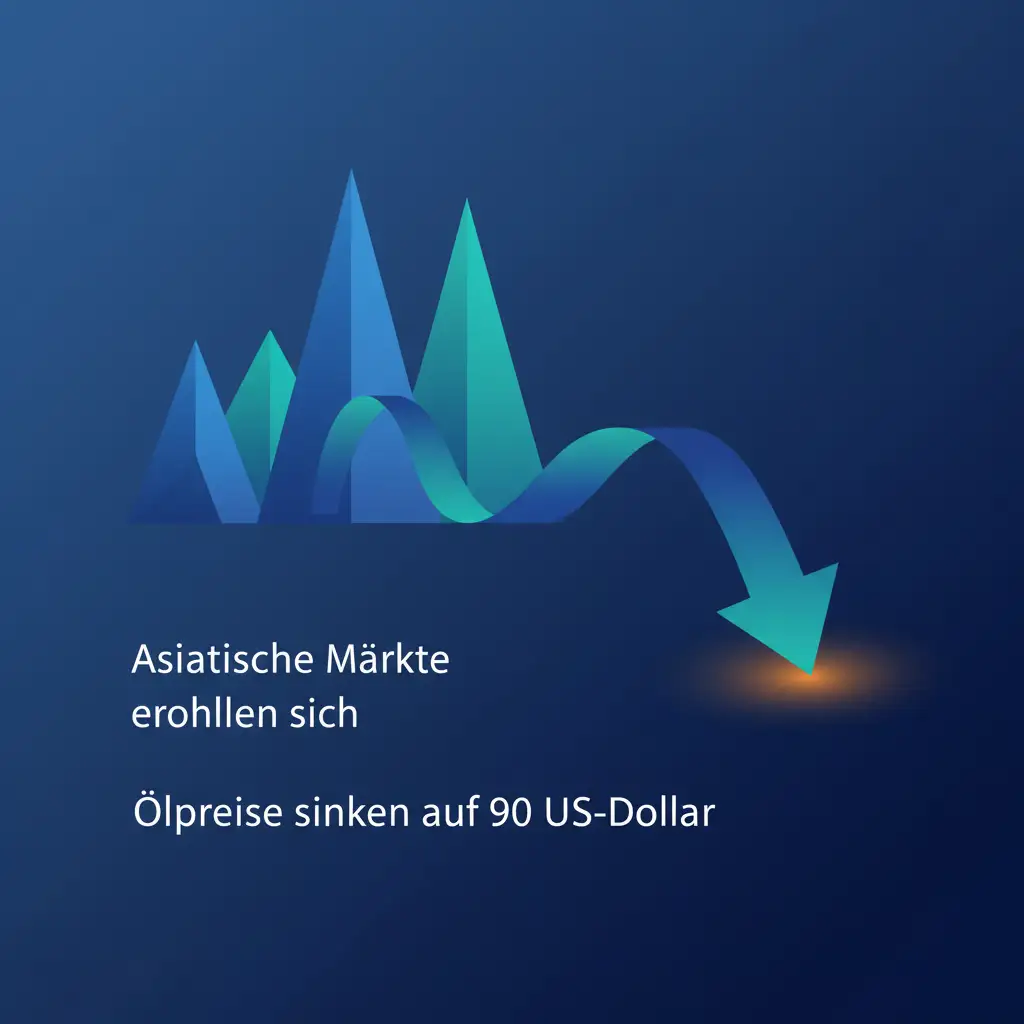 Asiatische Märkte erholen sich, Ölpreise sinken auf 90 US-Dollar