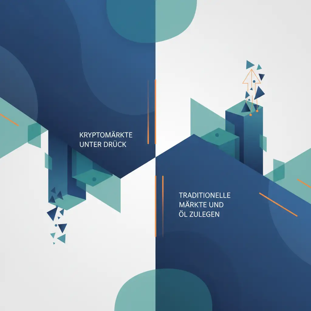 Kryptomärkte unter Druck, während traditionelle Märkte und Öl zulegen